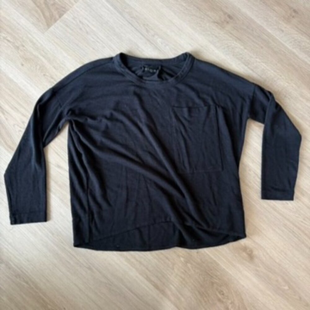 ** Rag & bone oversized pocket black long sleeve shirt medium